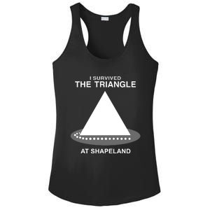 I Survived The Triangle At Shapeland Ladies PosiCharge Competitor Racerback Tank