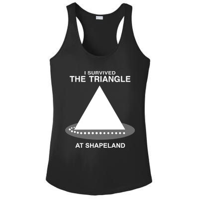 I Survived The Triangle At Shapeland Ladies PosiCharge Competitor Racerback Tank