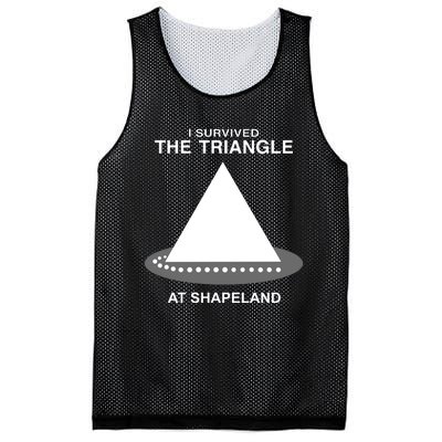 I Survived The Triangle At Shapeland Mesh Reversible Basketball Jersey Tank