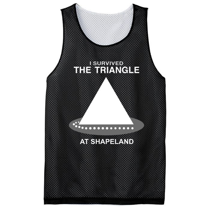 I Survived The Triangle At Shapeland Mesh Reversible Basketball Jersey Tank