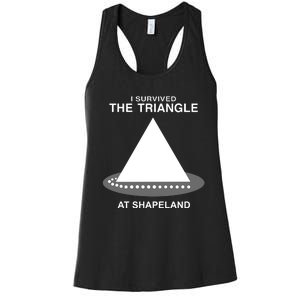 I Survived The Triangle At Shapeland Women's Racerback Tank