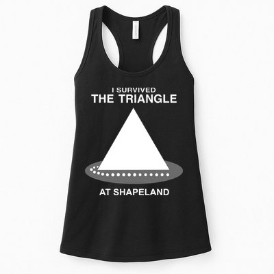 I Survived The Triangle At Shapeland Womens Tank Top