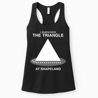 I Survived The Triangle At Shapeland Womens Tank Top