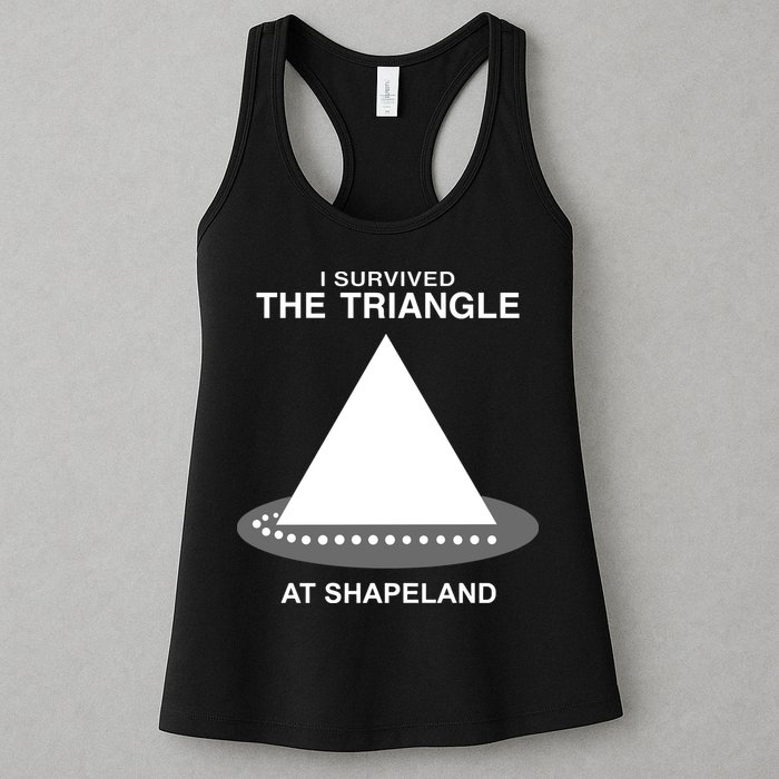 I Survived The Triangle At Shapeland Womens Tank Top