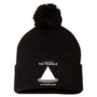 I Survived The Triangle At Shapeland Pom Pom 12in Knit Beanie
