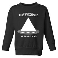 I Survived The Triangle At Shapeland Toddler Sweatshirt