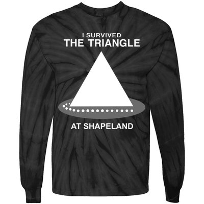 I Survived The Triangle At Shapeland Tie-Dye Long Sleeve Shirt
