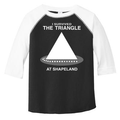 I Survived The Triangle At Shapeland Toddler Fine Jersey T-Shirt