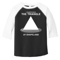 I Survived The Triangle At Shapeland Toddler Fine Jersey T-Shirt