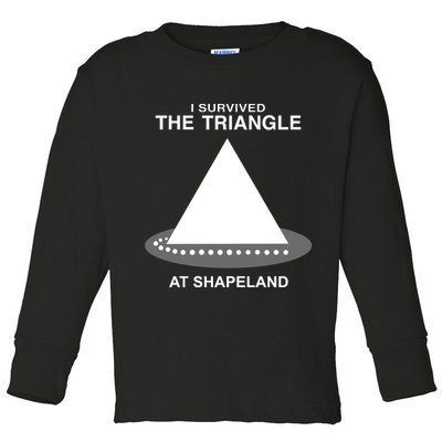 I Survived The Triangle At Shapeland Toddler Long Sleeve Shirt