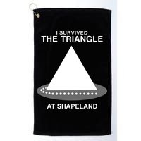 I Survived The Triangle At Shapeland Golf Towel