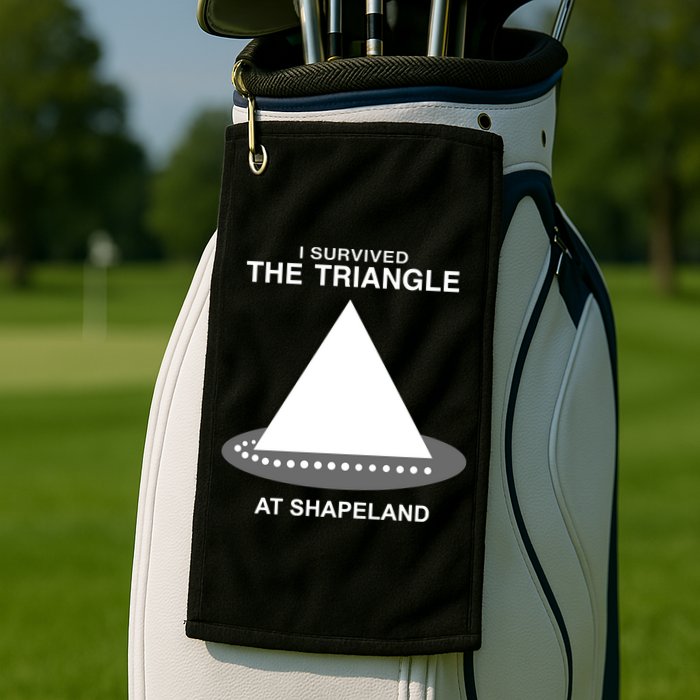 I Survived The Triangle At Shapeland Golf Towel