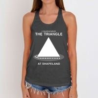 I Survived The Triangle At Shapeland Women's Knotted Racerback Tank