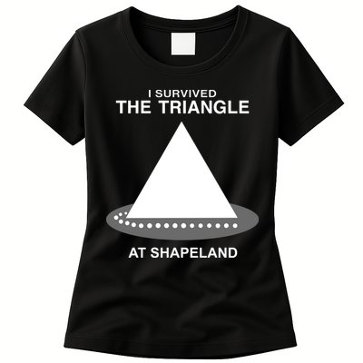 I Survived The Triangle At Shapeland Womens T-Shirt