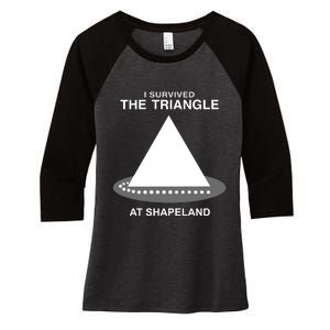 I Survived The Triangle At Shapeland Women's Tri-Blend 3/4-Sleeve Raglan Shirt