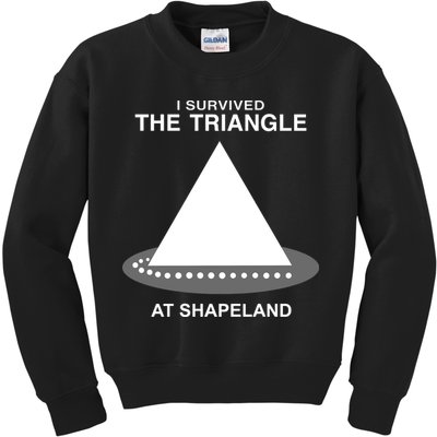 I Survived The Triangle At Shapeland Kids Sweatshirt