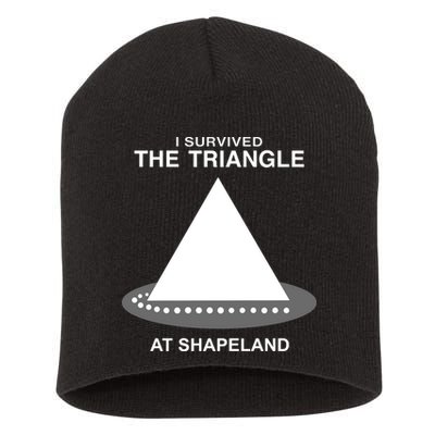 I Survived The Triangle At Shapeland Short Acrylic Beanie