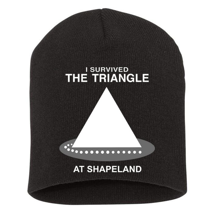 I Survived The Triangle At Shapeland Short Acrylic Beanie