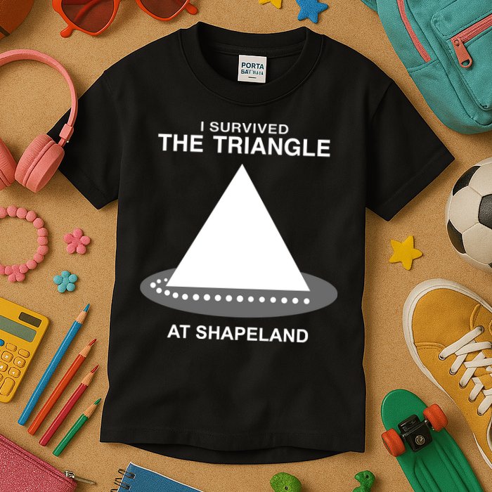 I Survived The Triangle At Shapeland Kids T-Shirt