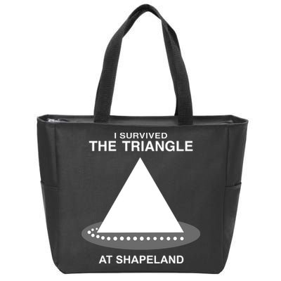 I Survived The Triangle At Shapeland Zip Tote Bag