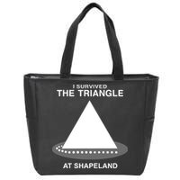 I Survived The Triangle At Shapeland Zip Tote Bag