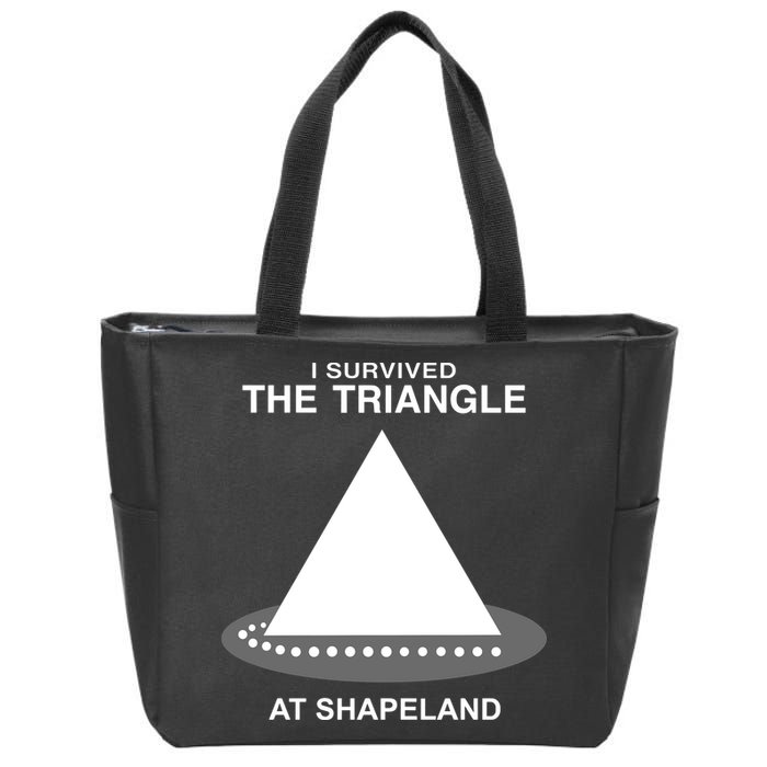I Survived The Triangle At Shapeland Zip Tote Bag