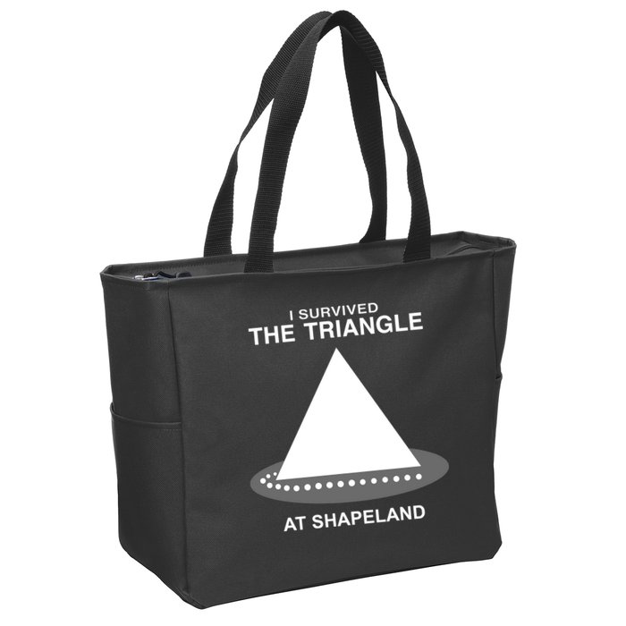 I Survived The Triangle At Shapeland Zip Tote Bag