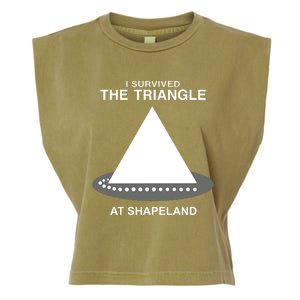 I Survived The Triangle At Shapeland Garment-Dyed Women's Muscle Tee