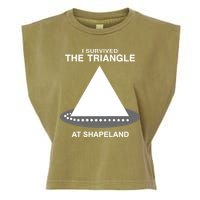 I Survived The Triangle At Shapeland Garment-Dyed Women's Muscle Tee