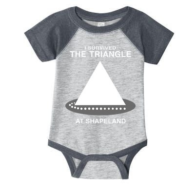 I Survived The Triangle At Shapeland Infant Baby Jersey Bodysuit