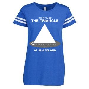 I Survived The Triangle At Shapeland Enza Ladies Jersey Football T-Shirt