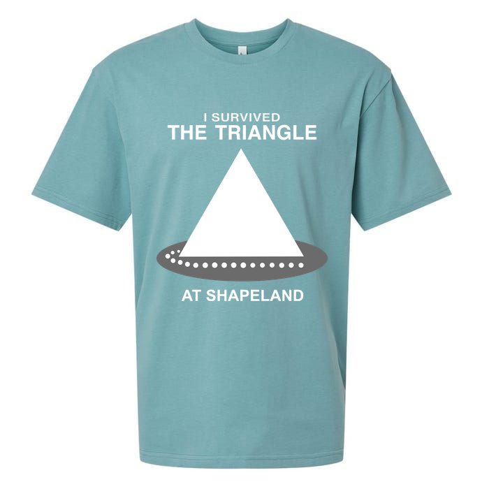 I Survived The Triangle At Shapeland Sueded Cloud Jersey T-Shirt