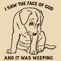 I Saw The Face Of God And It Was Weeping Drawstring Bag