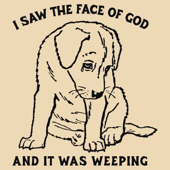 I Saw The Face Of God And It Was Weeping Drawstring Bag