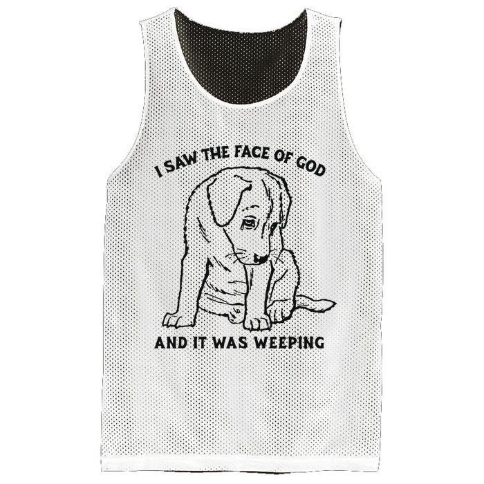 I Saw The Face Of God And It Was Weeping Mesh Reversible Basketball Jersey Tank