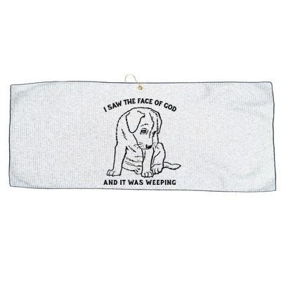 I Saw The Face Of God And It Was Weeping Large Microfiber Waffle Golf Towel