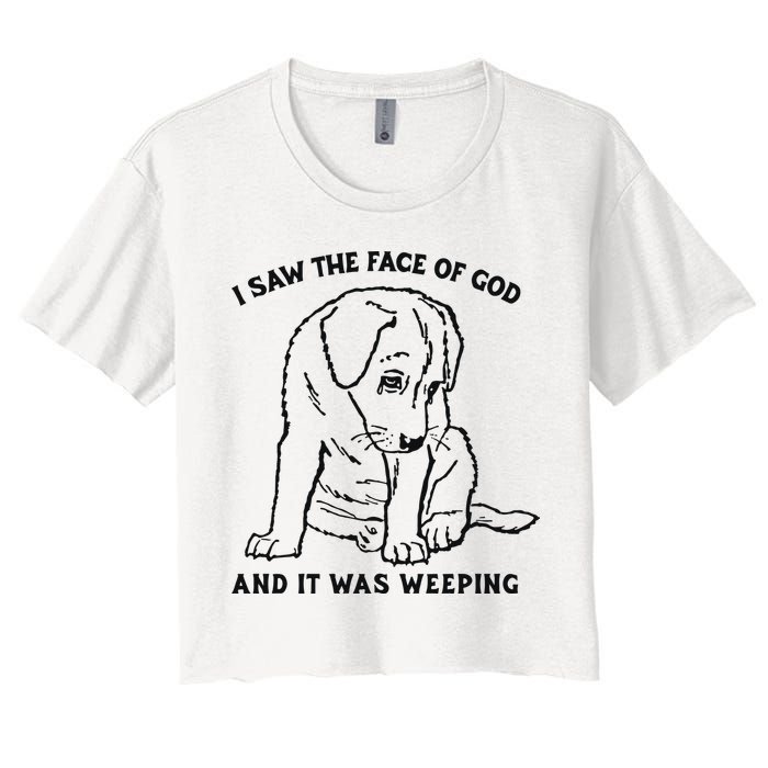 I Saw The Face Of God And It Was Weeping Crop Top