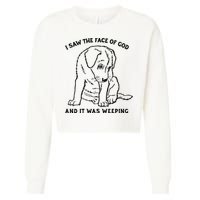 I Saw The Face Of God And It Was Weeping Cropped Pullover Crew