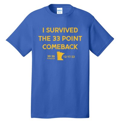 I Survived The 33 Point Comeback Football Tall T-Shirt