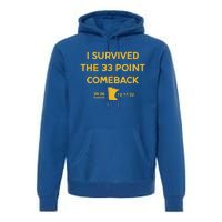 I Survived The 33 Point Comeback Football Premium Hoodie