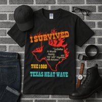 I Survived The 1980 Texas Heat Wave Vintage Quote Tall T-Shirt