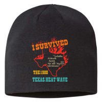 I Survived The 1980 Texas Heat Wave Vintage Quote Sustainable Beanie