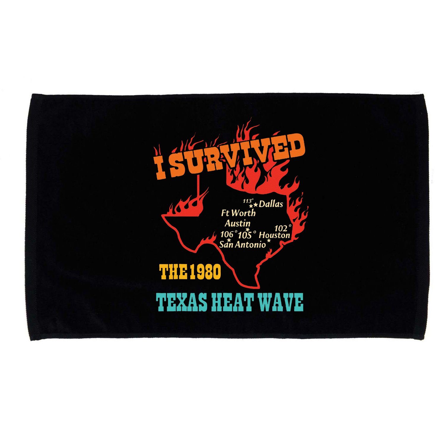 I Survived The 1980 Texas Heat Wave Vintage Quote Microfiber Hand Towel