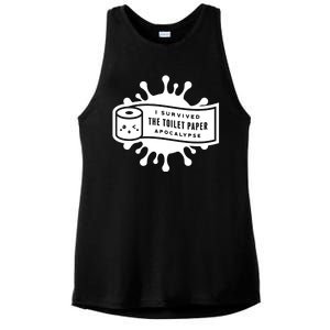 I Survived The Toilet Paper Apocalypse Ladies PosiCharge Tri-Blend Wicking Tank