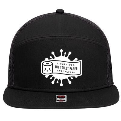 I Survived The Toilet Paper Apocalypse 7 Panel Mesh Trucker Snapback Hat