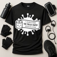 I Survived The Toilet Paper Apocalypse Cooling Performance Crew T-Shirt