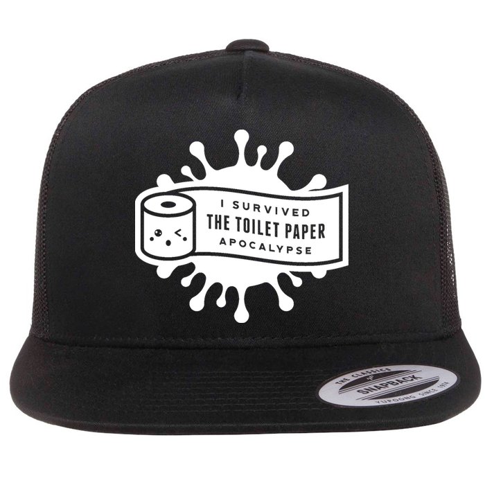 I Survived The Toilet Paper Apocalypse Flat Bill Trucker Hat