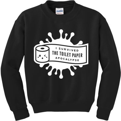 I Survived The Toilet Paper Apocalypse Kids Sweatshirt