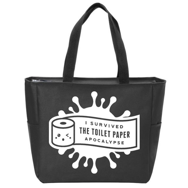 I Survived The Toilet Paper Apocalypse Zip Tote Bag