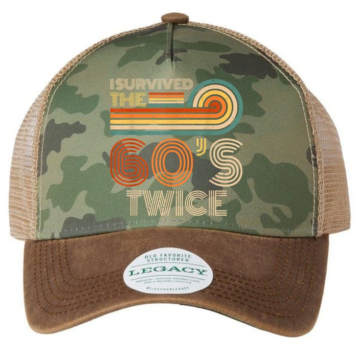 I Survived The 60s Twice Sixties 70th 70s Year Old Birthday Legacy Tie Dye Trucker Hat
